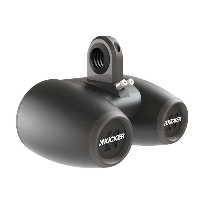 Kicker Pair Of Black Dual 6.5" Wakeboard Tower Speaker Enclosures 12KMTED