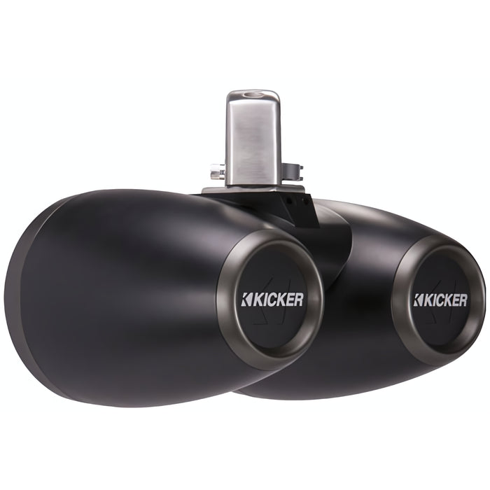 Kicker Dual 6.5" 390W 4-Ohm Coaxial Marine Tower Pod Speaker System 45KMTDC65