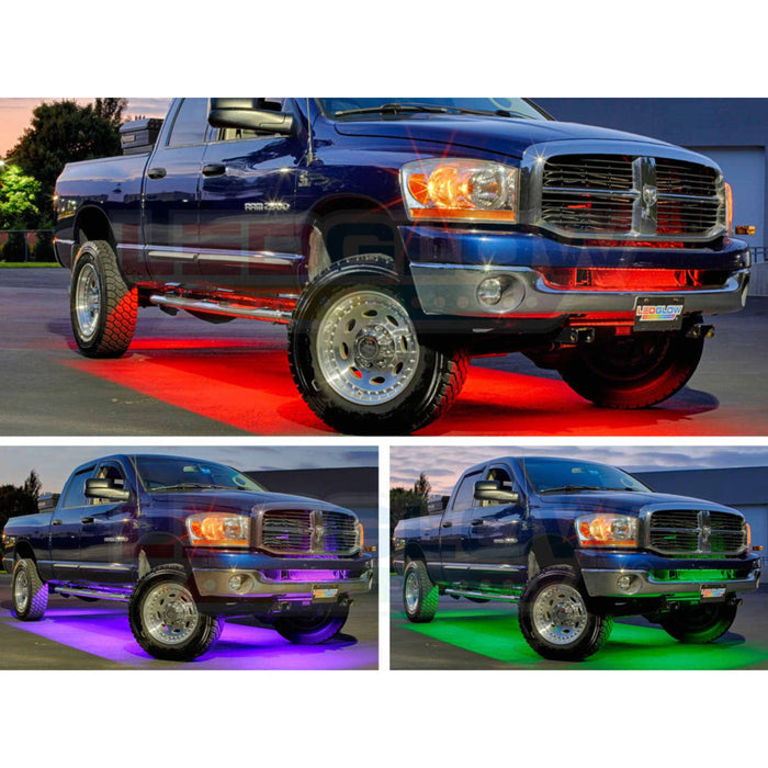 LEDGlow 6pc Million Color Wireless LED Truck Underbody Lighting Kit 3528 LEDs