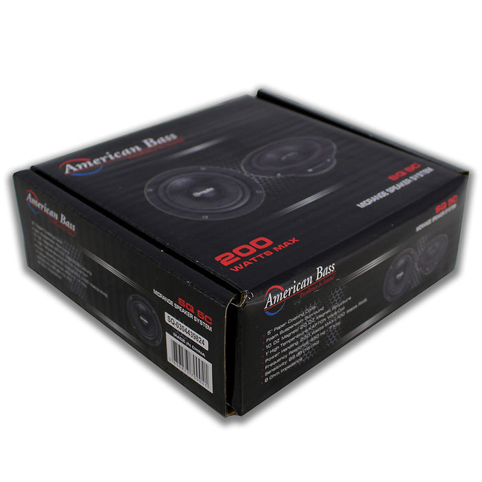 American Bass Pro Car Audio 5" Midrange Speaker 200 Watt 8 Ohm Sealed Back SQ-5C