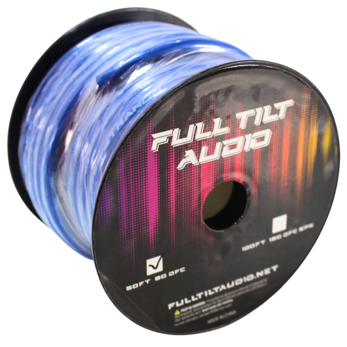 Full Tilt Audio 8 Gauge Tinned Oxygen Free Copper Power/Ground Wire Blue Lot