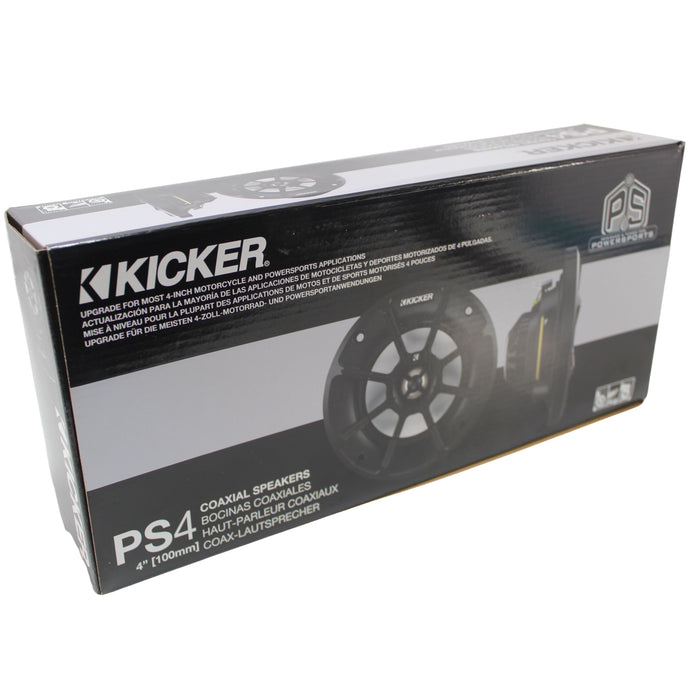 Kicker PS 4" All-Weather Powersports Coaxial Speaker 4ohm 60W Peak 40PS44 (Pair)