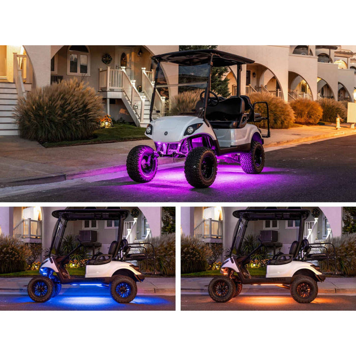 LEDGlow 4pc Million Color 4-Seat Golf Cart Underbody Lighting Kit