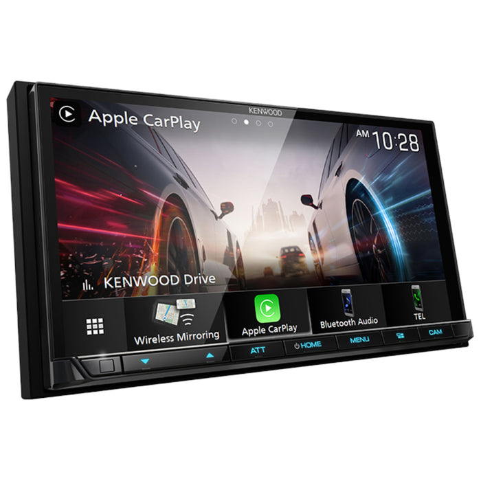 Kenwood CarPlay/Android Auto Receiver DMX9708S Plus Kenwood Rear-View Camera CMOS-230