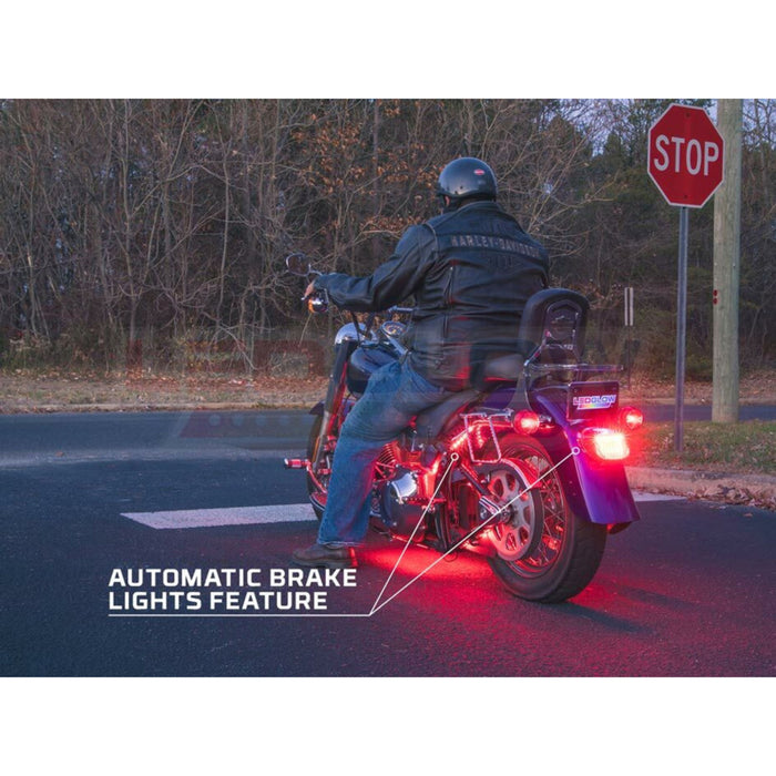 LEDGlow 6pc Multi-Color Motorcycle Underglow Light Kit Flexible LED Light Strips