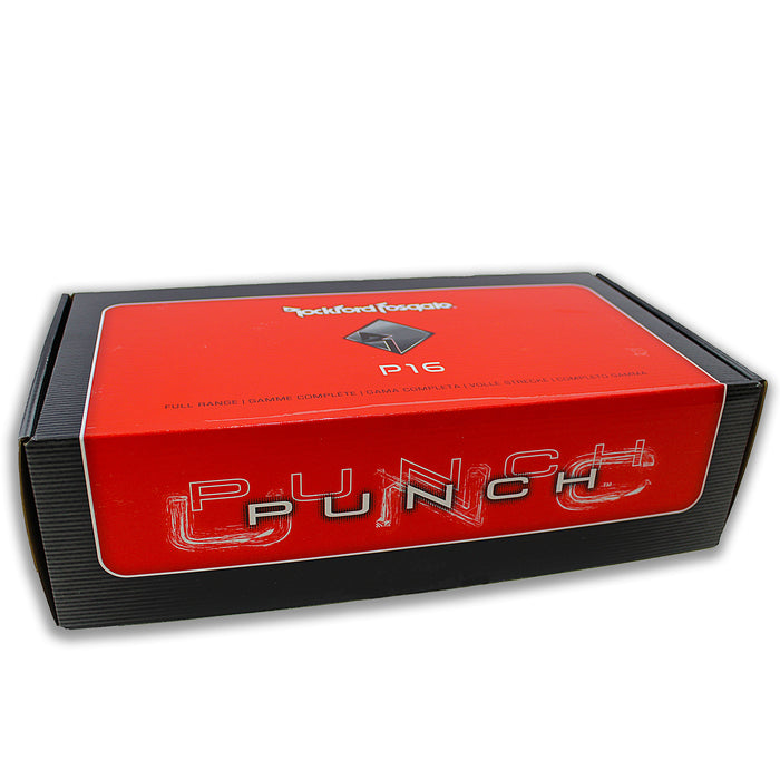 2x Rockford Fosgate Car Audio 6 Fullrange Speakers 220W 4 Ohm 2-Way Punch P16