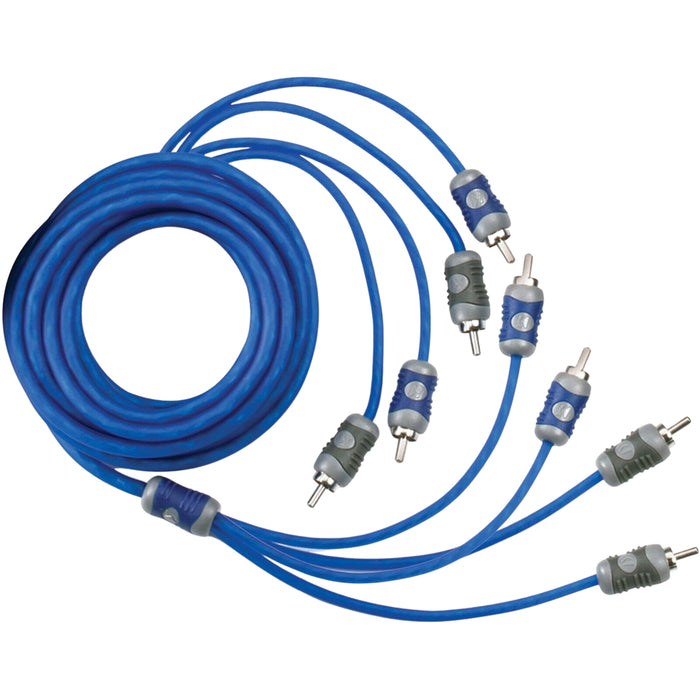 Kicker 4-Channel Silver-Tinned OFC Interconnect 6 Meter RCA Cable