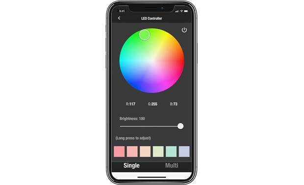 Rockford Fosgate Color Optix Light Controller IOS Android App Interface /PMX-RGB