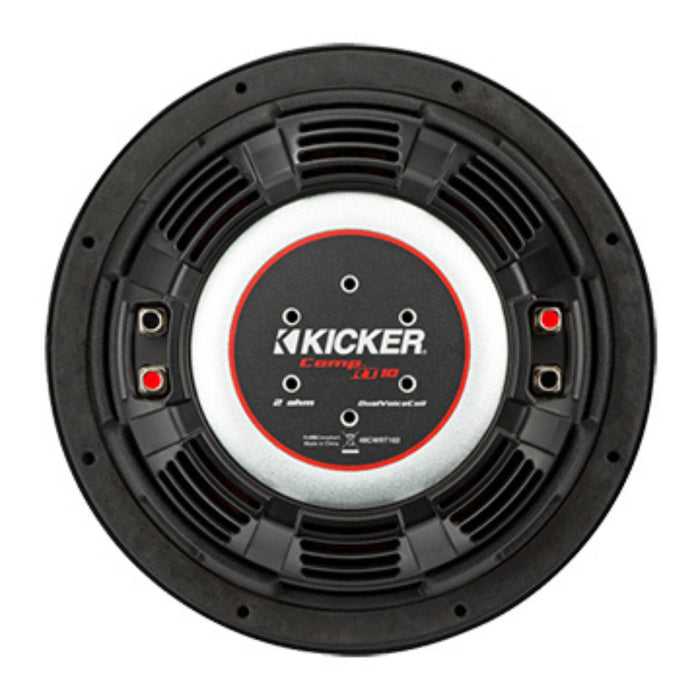 Kicker CompRT Series 10" Dual 2-Ohm Voice Coil Subwoofer 800-Watt Peak 48CWRT102