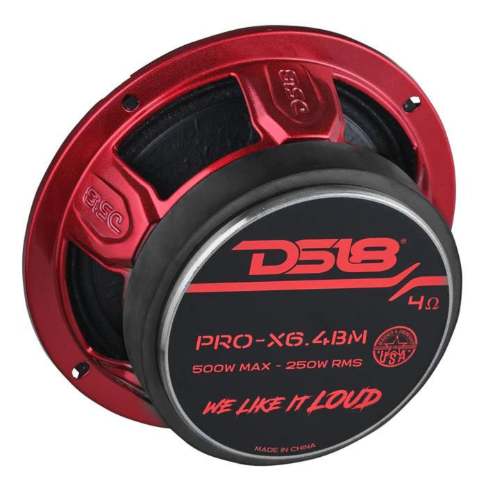 DS18 6.5" Midrange Loudspeaker 500 Watts 4 Ohm /w Bullet PRO-X6.4BM