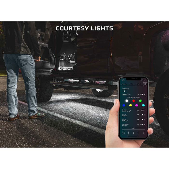 LEDGlow 6pc Million Color Bluetooth Truck Underglow Lighting Kit