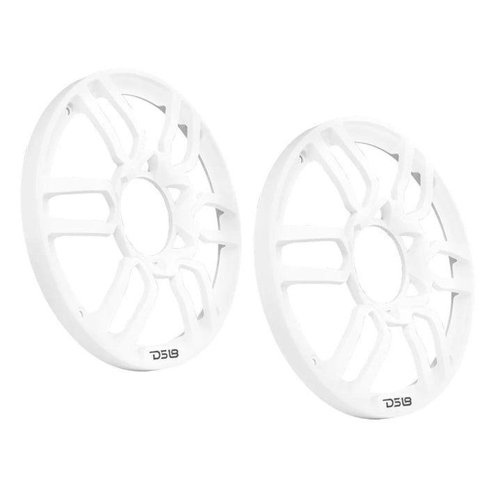 Pair of DS18 Universal 6.5" Speaker Grill Marine White Plastic Covers PRO-GRILL6