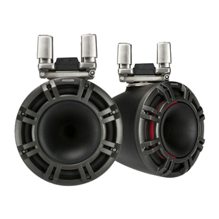 Kicker Pair of Black 9" 600W HLCD Tower System Speakers w/ LED Grilles 44KMTC94