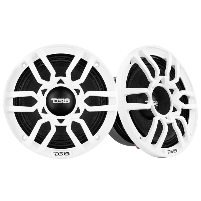 Pair of DS18 Universal 6.5" Speaker Grill Marine White Plastic Covers PRO-GRILL6