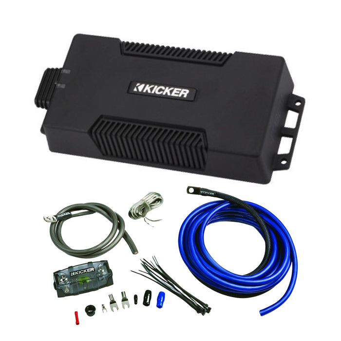 Kicker Waterproof Powersport Amplifier Monoblock Class D 1Ohm 850W + Install Kit