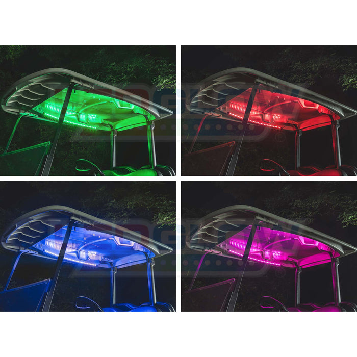 LEDGlow 4pc Million Color Canopy and Interior Add-On Lighting Kit LU-A-GC-M-CL