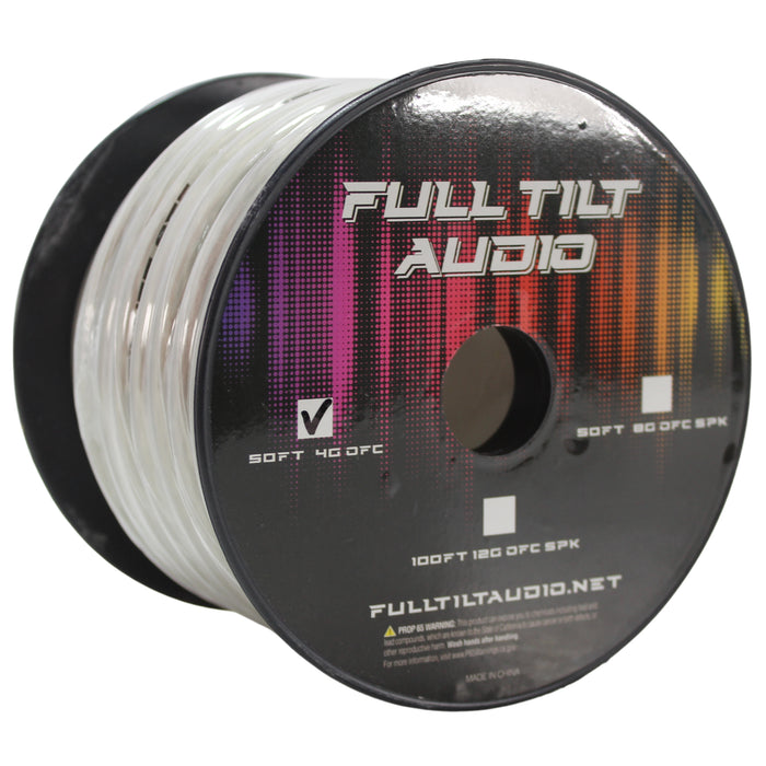 Full Tilt Audio 4GA Tinned Oxygen Free Copper Power/Ground Wire Clear Lot