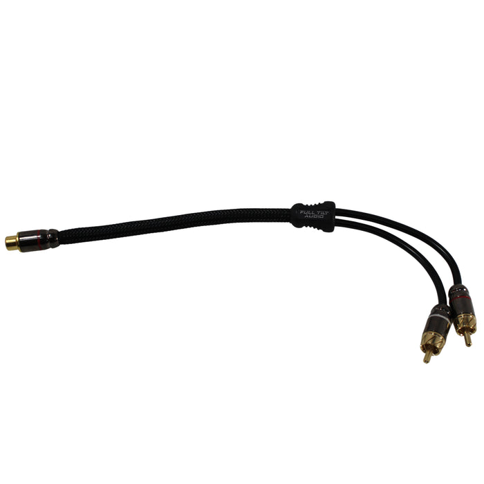 Full Tilt HQ Series 1 Female-to-2 Male Y-Splitter RCA 1 FT Cable
