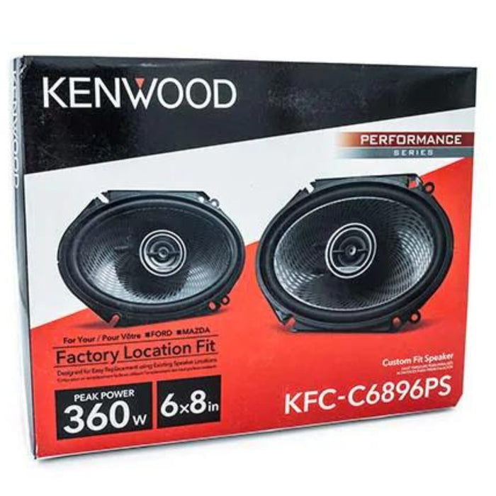 Kenwood 6x8" Custom Fit 2-way Performance Series Speaker System , 360W Max