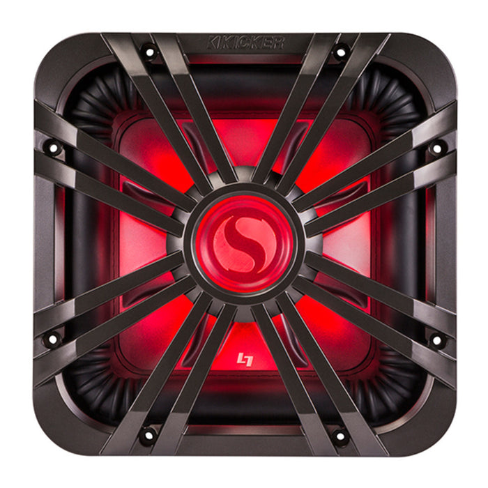 Kicker 10 Inch Grille with LED for Solo Baric L7 Subwoofer Charcoal 11L710GLC