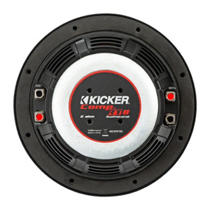 Kicker CompRT Series 8" Dual 4-Ohm Voice Coil Subwoofer 600-Watt Peak 48CWRT84
