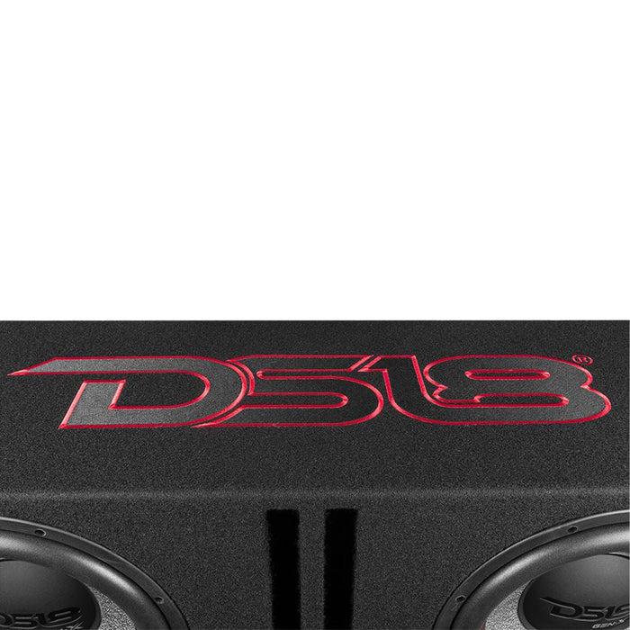 DS18 1800W 2+2 Ohm Loaded Enclosure 2x GEN-X124D 12" Subwoofers In a Ported Box
