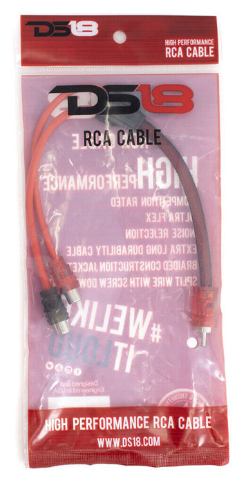 RCA1M2F Audio Y Adapter Cable HQ Performance OFC Noise Rejection Splitter DS18