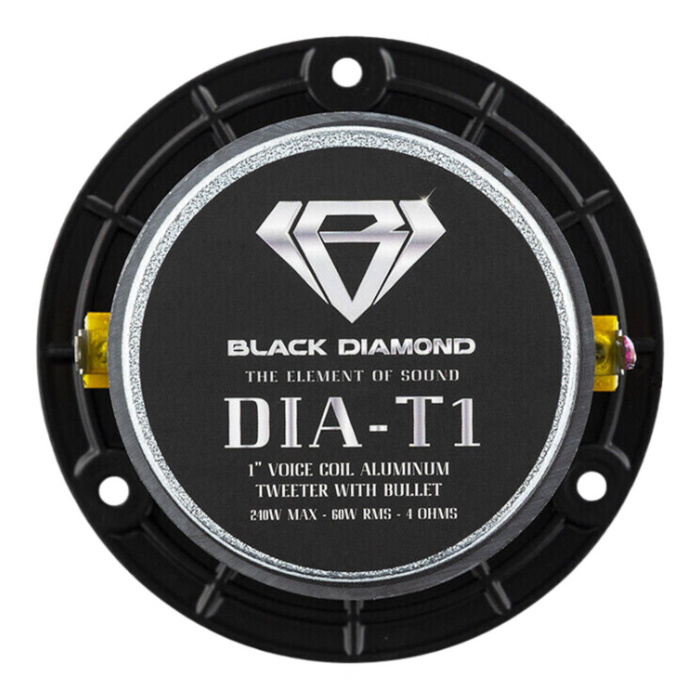 Black Diamond Pair of 1" Super Bullet Tweeters 240W 4ohm Integrated Crossovers
