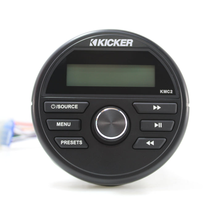 Kicker Marine Audio Weather Resistant Media Radio Bluetooth USB AM/FM 46KMC2