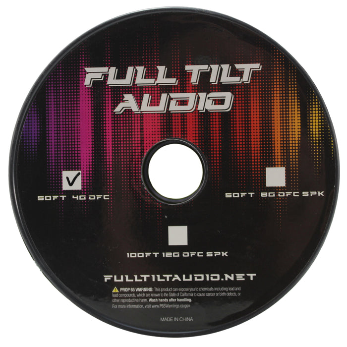 Full Tilt Audio 4GA Tinned Oxygen Free Copper Power/Ground Wire Purple Lot.