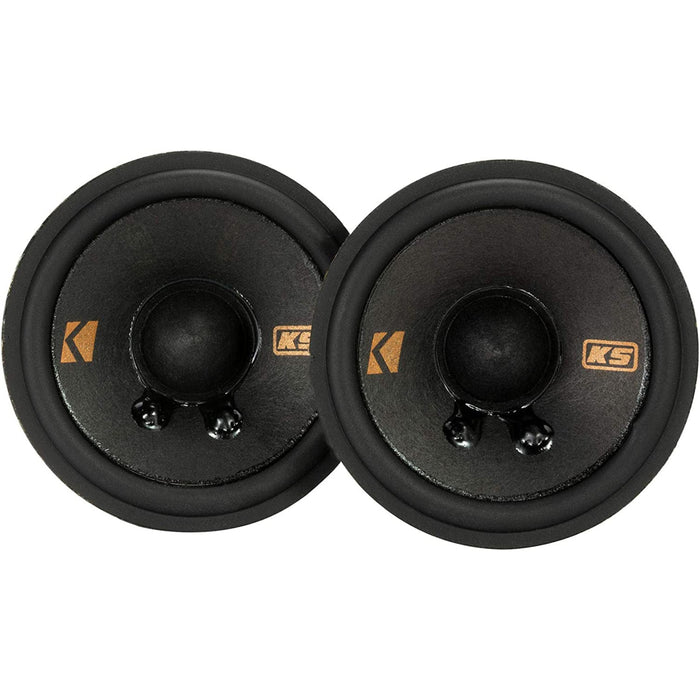 Kicker KS-Series 2.75" 4 Ohm Coaxial Midrange Speakers 100 Watt Peak KSC270