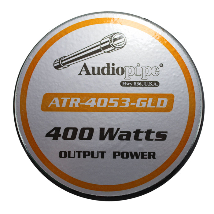 Audiopipe Eye Candy 4" Gold 400 Watt 4-8 Ohm Super Tweeter ATR-4053-GLD