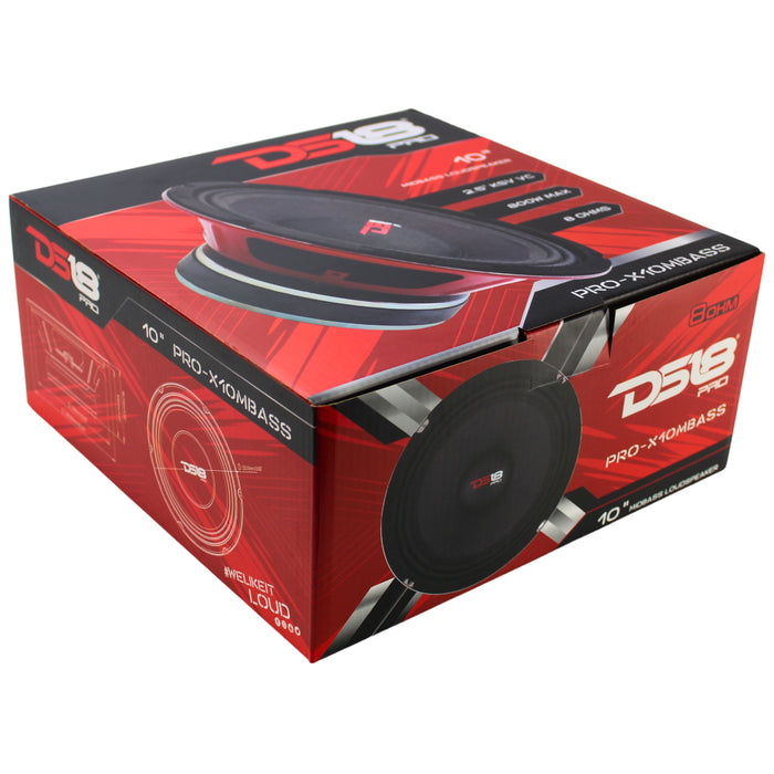 DS18 Pro-X 10" 8-Ohm 800W Max Mid-bass Loud Speaker PRO-X10MBASS