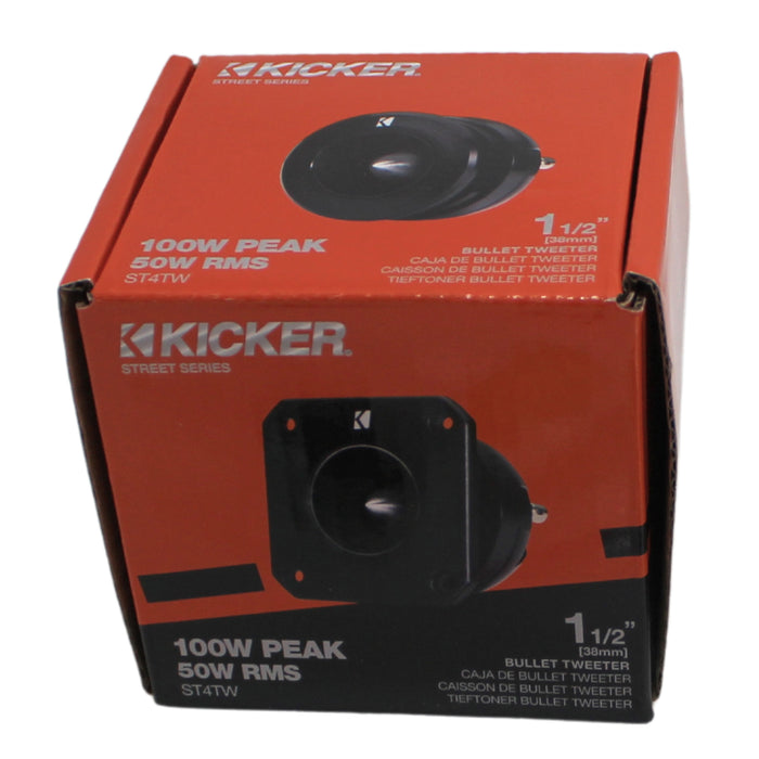 Kicker ST-Series 1.5" 50W RMS 4 Ohm Aluminum Dome Bullet Tweeter KI-49ST4TW