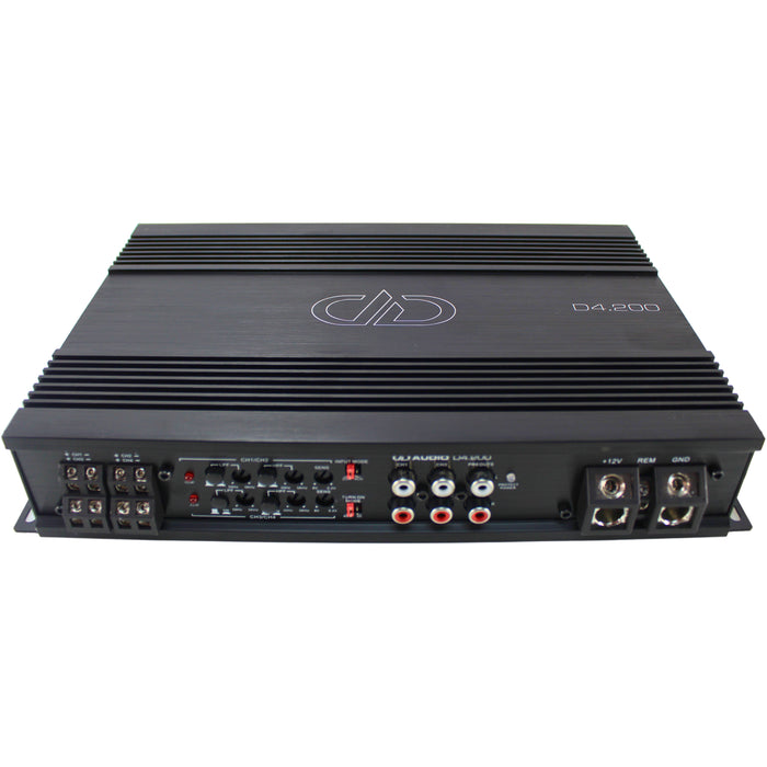 DD Audio D-Series 2200W Max Power 4-Channel 1-ohm Compact Amplifier / D4.200