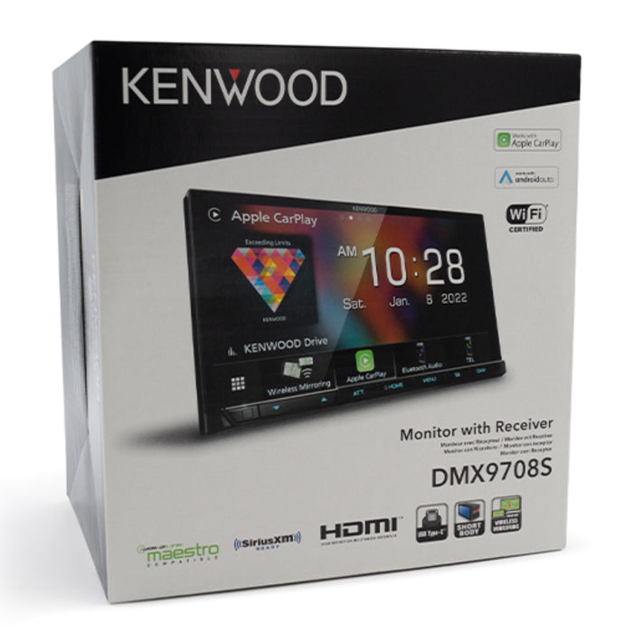 Kenwood Wireless 6.95" MultiMedia Receiver CarPlay & Android Auto DMX9708S