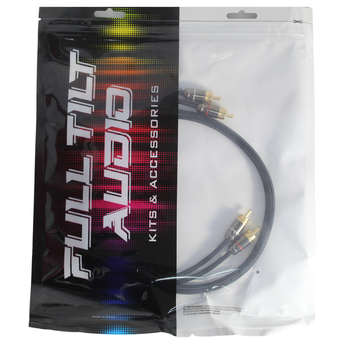 Full Tilt RCA Car Audio 3 Foot Gold Plated Color-Coded Cable 2 channel