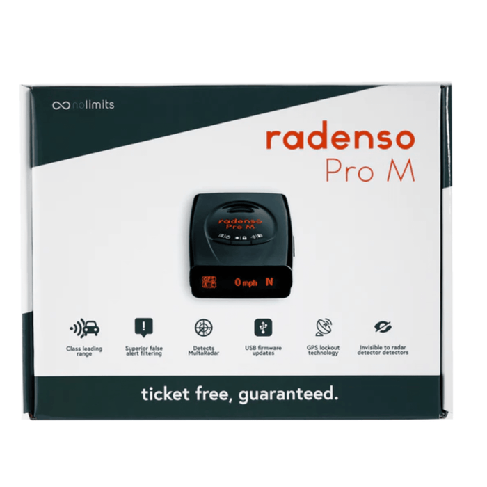 Radenso Pro-M Radar Detector w/ Extreme Range, OLED Display & GPS Lockouts