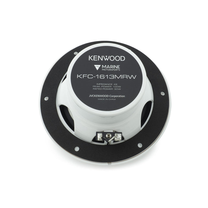 Kenwood Marine Bluetooth Single DIN CD Receiver W/ Pair of 6.5" Coax Speakers