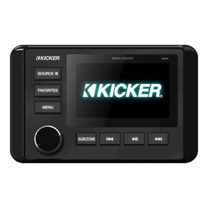 Kicker Marine Audio Weather Resistant Media Radio Bluetooth USB AM/FM 46KMC4