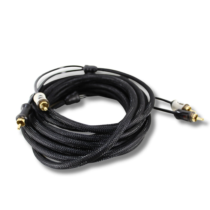 B2 Audio 18FT Long OFC Double Shielded 2 Male to 2 Male Snakeskin RCA RA55