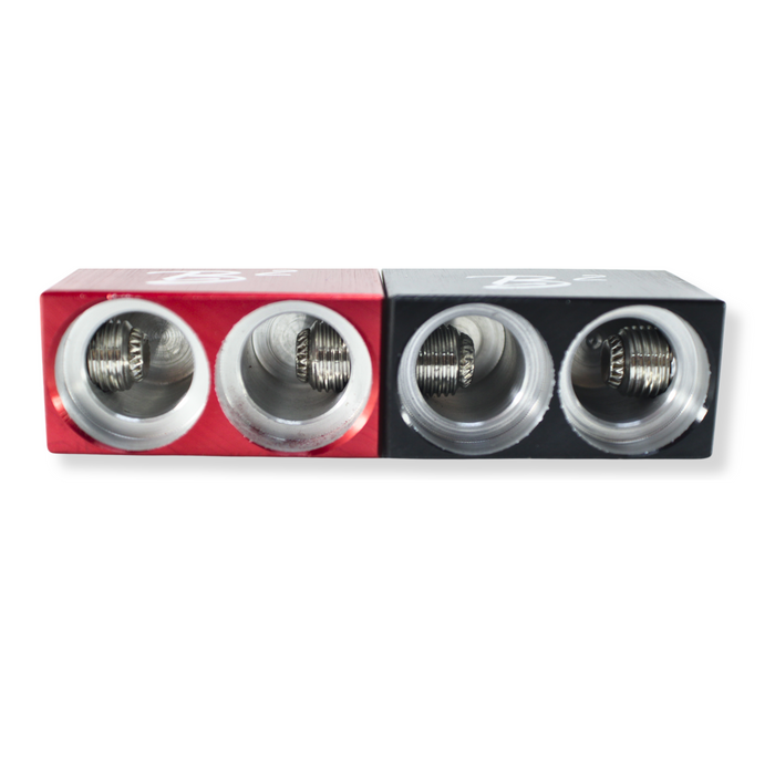 B2 Audio Pair of Dual 0GA to 0GA Amplifier Inputs With Anodized Finish