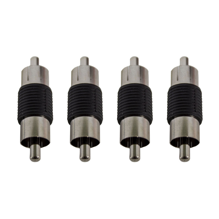 Install Bay 2 Pair of Male-to-Male RCA Nickel Barrel Connectors RCA100-BM x 4