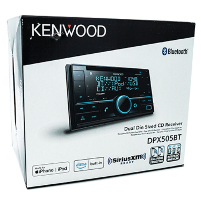 Kenwood Double DIN in-Dash CD Car Stereo. AM/FM with Bluetooth DPX505BT