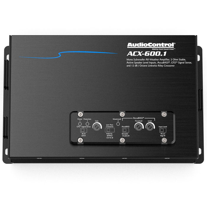 Audio Control Marine All-Weather Monoblock 600W Peak 2 Ohm Amplifier ACX-600.1