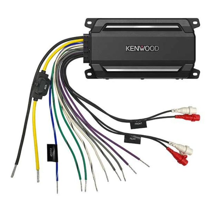 Kenwood Compact 4-channel powersports/marine amplifier  50 watts RMS x 4