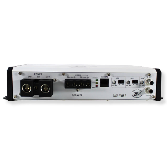 B2 Audio RAGE 2.3K 2300 Watt 2-Channel 2-Ohm Class D Bridgeable Amplifier
