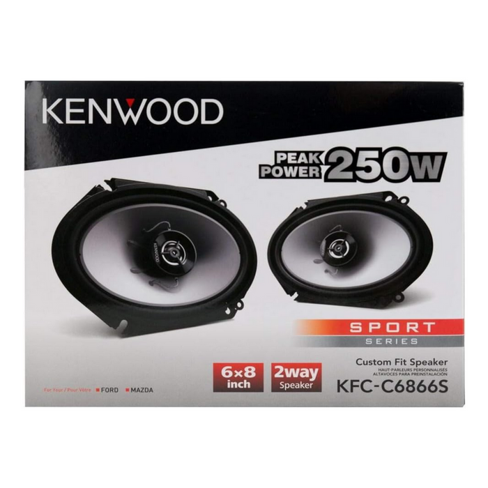 Kenwood 6 x 8 inch 2Way 250-Watt Car Stereo Speakers - Pair KFC-C6866S