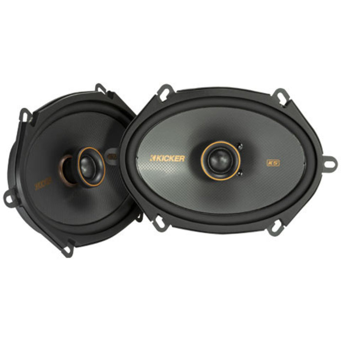 Kicker KS Series Pair of 6"x8" 2-Way 4 Ohm 75 Watts Coaxial Speakers 51KSC6804