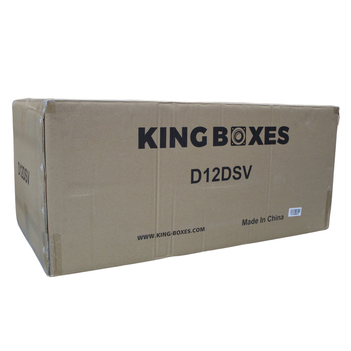 King Boxes 12" Dual Vented Carpeted Universal Subwoofer Box D12DSV